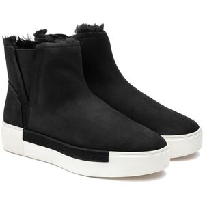 J/SLIDES Val Waterproof Faux Fur & Suede Boots In Black Size 8.5